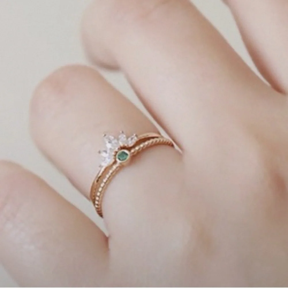 Elegant solid 9K Gold lotus Women's Ring size 5 1/4 - Picture 3 of 4